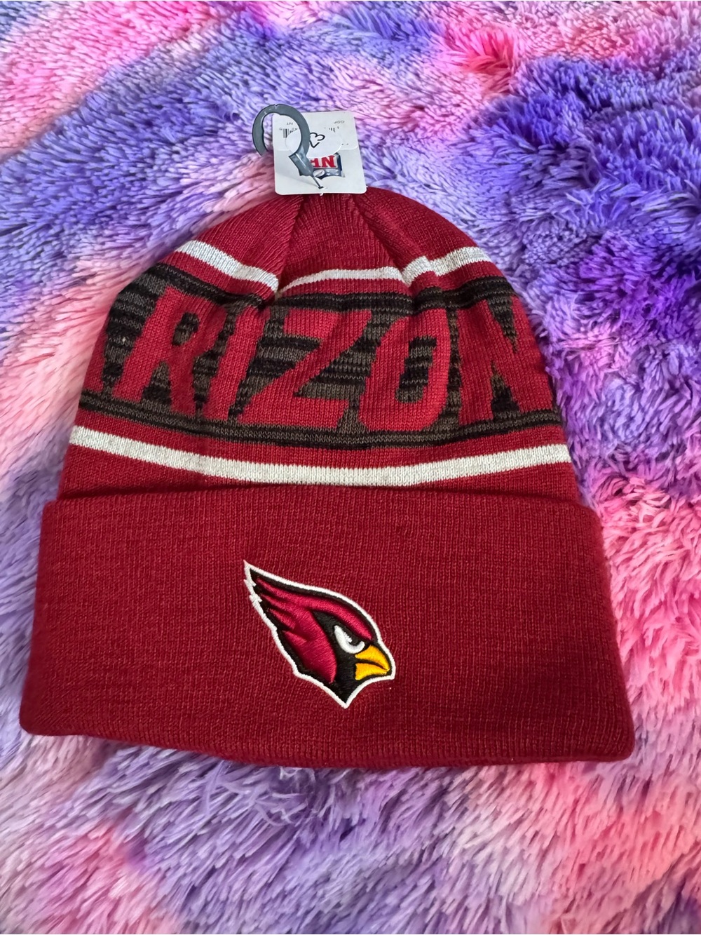 NFL Arizona Cardinals Red and Black Cuffed Beanie